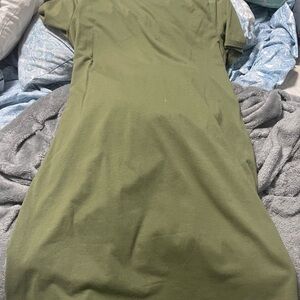 SHEIN Olive Green Midi Dress